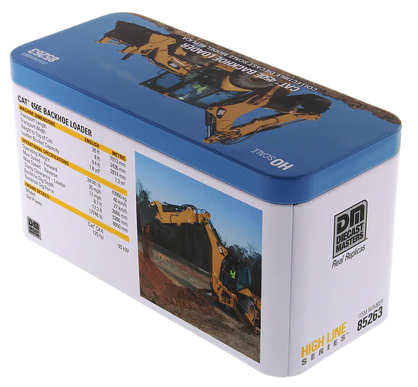 CAT Caterpillar 450E Backhoe Loader (High Line Series) 1:87 HO Scale Model - Diecast Masters 85263 - Image 9