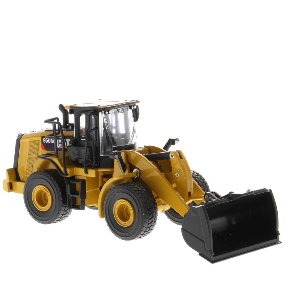 CAT Caterpillar 950 M Wheel Loader w/ Log Fork & Bucket Attachments 1:64 Scale Model - Diecast Masters 85635 - Image 6