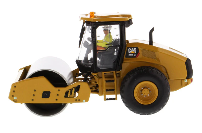 CAT Caterpillar CS11 GC Vibratory Soil Compactor w/ Operator - (High Line Series) Diecast 1:50 Model - Diecast Masters 85589 - Image 2