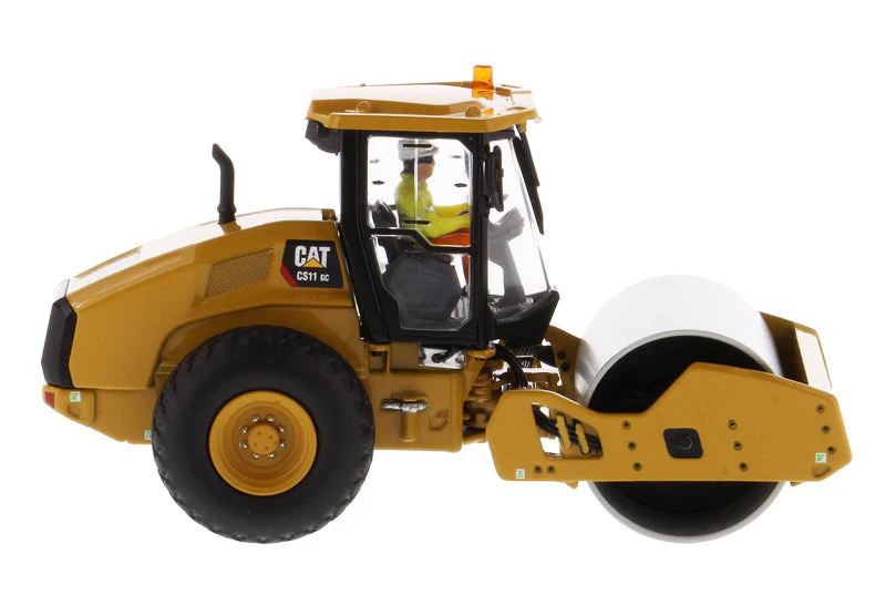 CAT Caterpillar CS11 GC Vibratory Soil Compactor w/ Operator - (High Line Series) Diecast 1:50 Model - Diecast Masters 85589 - Image 3