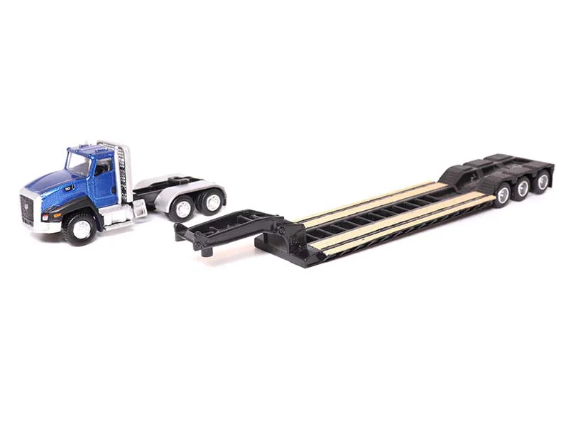 CAT Caterpillar CT660 Day Cab Tractor w/ Lowboy Trailer and Cat 315C L Hydraulic Excavator 1:87 HO Scale Model - Diecast Masters 84415 - Image 3