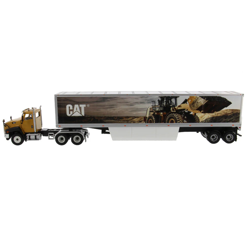 CAT Caterpillar CT660 w/ CAT Mural Trailer (Transport Series) 1:50 Scale Model - Diecast Masters 85666 - Image 6