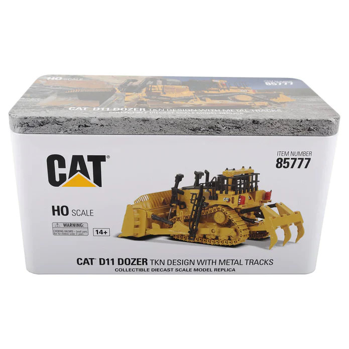 CAT Caterpillar D11 Dozer - TKN Design w/ Metal Tracks Diecast 1:87 Scale Model - Diecast Masters 85777 - Image 2