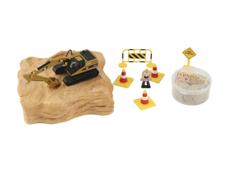 CAT Caterpillar M318D Wheel Excavator Earth Mover Playset Diecast 1:87 Scale Model - Diecast Masters 84551
