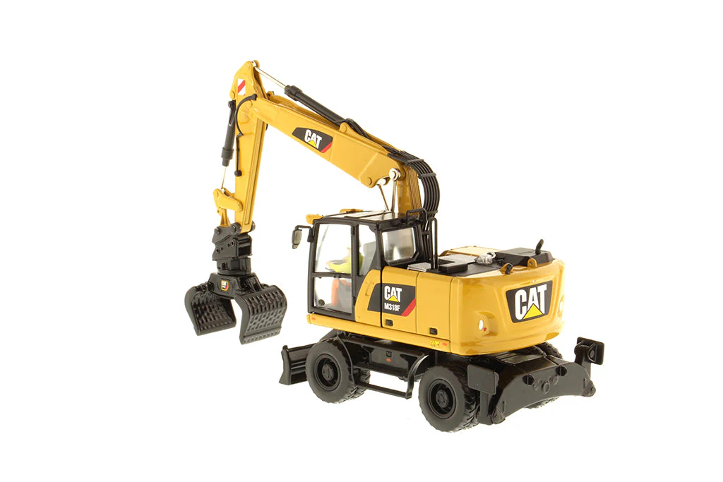 CAT Caterpillar M318F Wheeled Excavator w/ Operator (High Line Series) 1:50 Diecast Model - Diecast Masters 85508 - Image 5