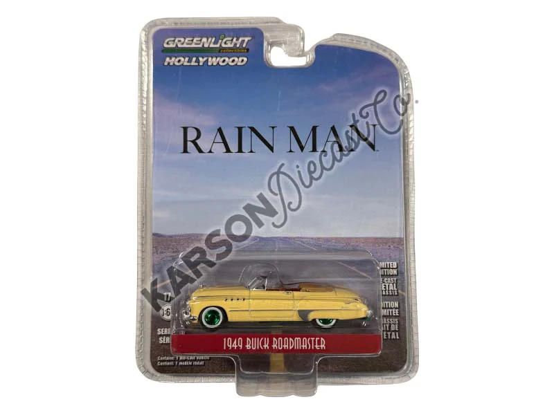 CHASE 1949 Buick Roadmaster Convertible - Charlie Babbitt Rain Man (Hollywood Series 36) Diecast 1:64 Scale Model - Greenlight 44960C