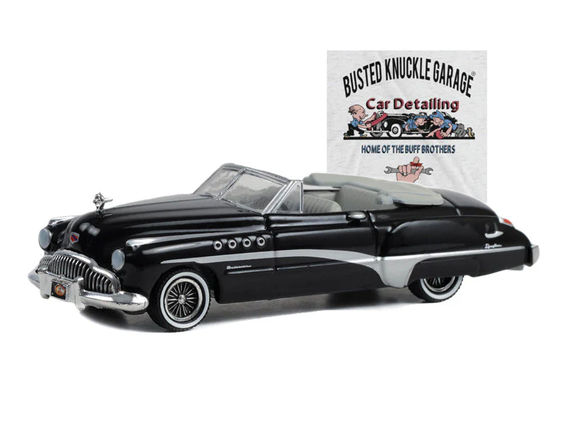 1949 Buick Roadmaster Rivera Convertible - Car Detailing (Busted Knuckle Garage Series 2) Diecast 1:64 Scale Model - Greenlight 39120A