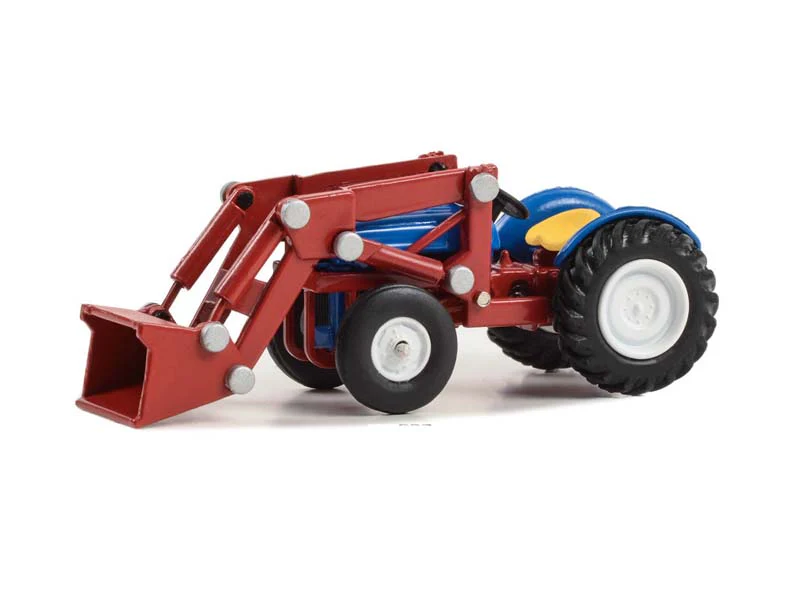 CHASE 1950 Ford 8N - Blue and Red w/ Front Loader (Down on the Farm Series 8) Diecast 1:64 Scale Model - Greenlight 48080A - Image 2