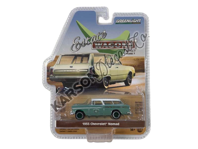 CHASE 1955 Chevrolet Nomad - Holley Speed Shop (Estate Wagons Series 7) Diecast 1:64 Scale Model - Greenlight 36040A