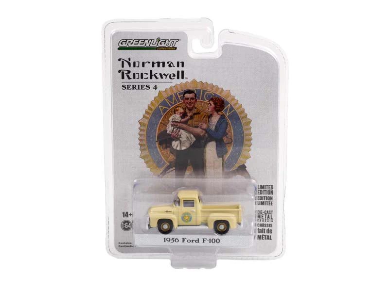CHASE 1956 Ford F-100 (Norman Rockwell Series 4) Diecast 1:64 Scale Model - Greenlight 54060B - Image 3