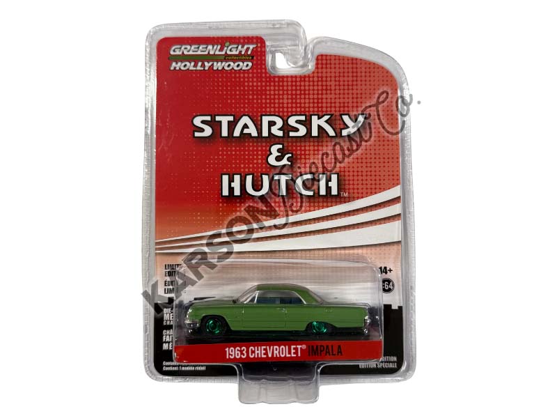 CHASE 1963 Chevrolet Impala - Starsky and Hutch (Hollywood Special Edition Series 2) Diecast 1:64 Scale Model - Greenlight 44955A