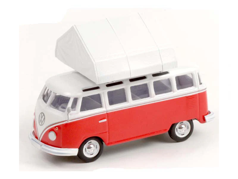 CHASE 1964 Volkswagen Samba Bus w/ Camp'otel Cartop Sleeper Tent (The Great Outdoors) Series 1 Diecast 1:64 Scale Model - Greenlight 38010A - Image 2