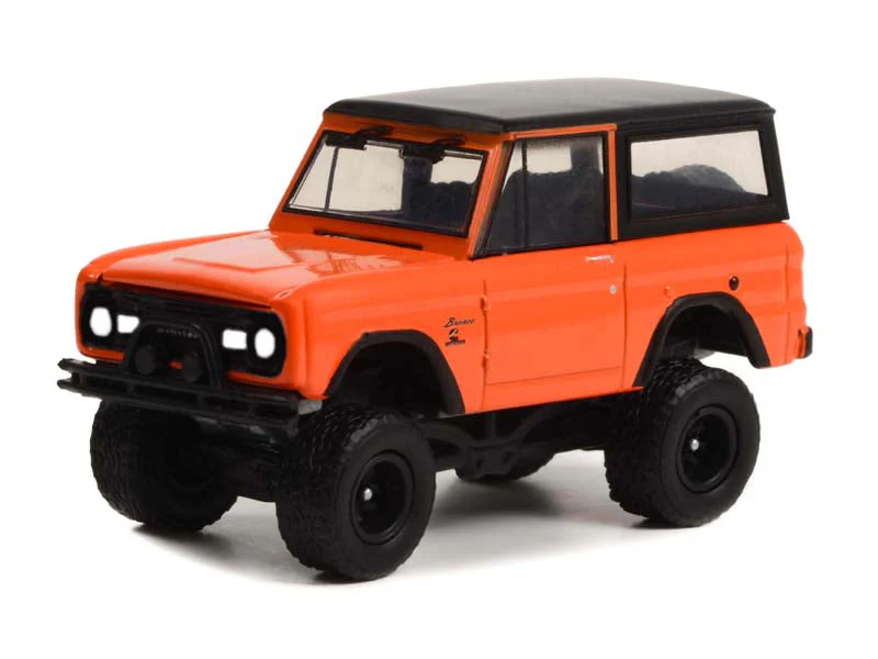 CHASE 1967 Ford Bronco Custom - Orange w/ Black Top (Scottsdale Edition) Series 10 Diecast 1:64 Scale Model - Greenlight 37260C - Image 2