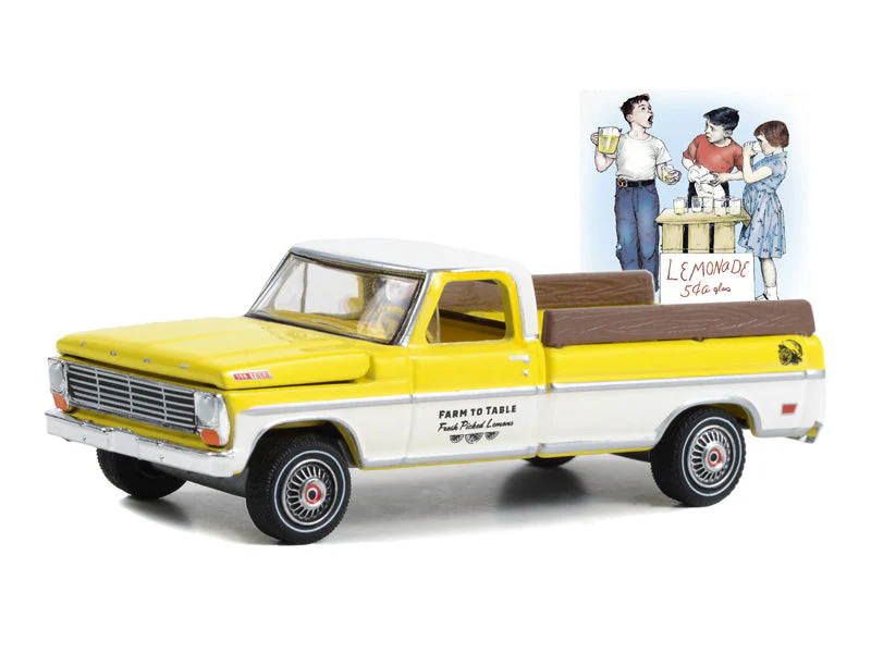 CHASE 1967 Ford F-100 - Farm to Table Fresh Picked Lemons (Norman Rockwell Series 5) Diecast 1:64 Scale Model - Greenlight 54080C - Image 2