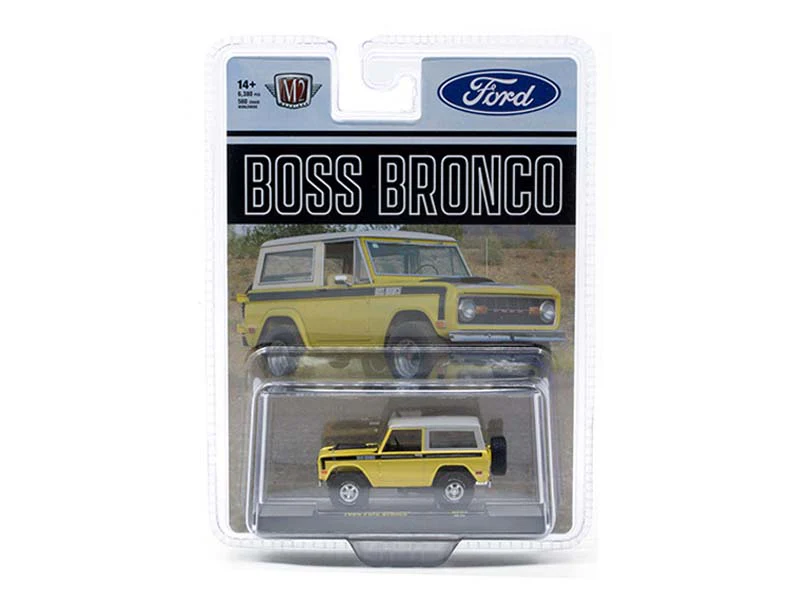 1969 Ford Bronco BOSS – Beige w/ White Top Two-Tone Diecast 1:64 Scale Model - M2 Machines 31500-HS58 - Image 2