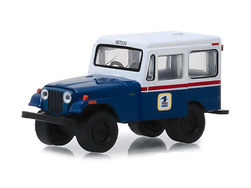 1971 Jeep DJ-5 - USPS United States Postal Service Blue w/ White Roof Diecast 1:64 Scale Model - Greenlight 29998