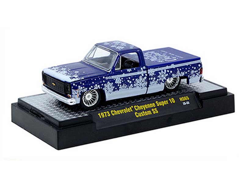 1973 Chevrolet Cheyenne Super 10 Custom SS (SS454) Holiday Edition Diecast 1:64 Scale Model - M2 Machines 31500-HS65