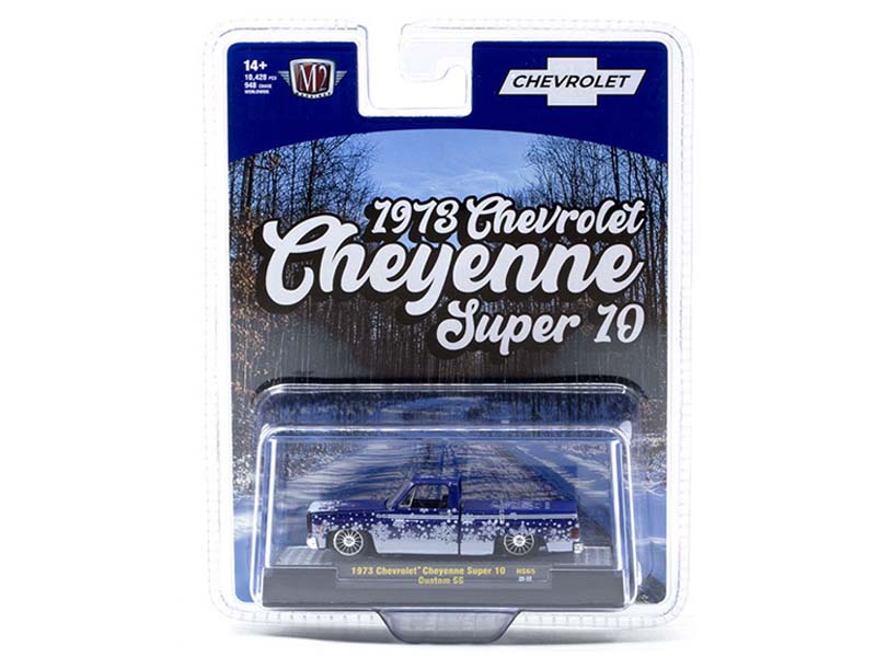 1973 Chevrolet Cheyenne Super 10 Custom SS (SS454) Holiday Edition Diecast 1:64 Scale Model - M2 Machines 31500-HS65 - Image 2
