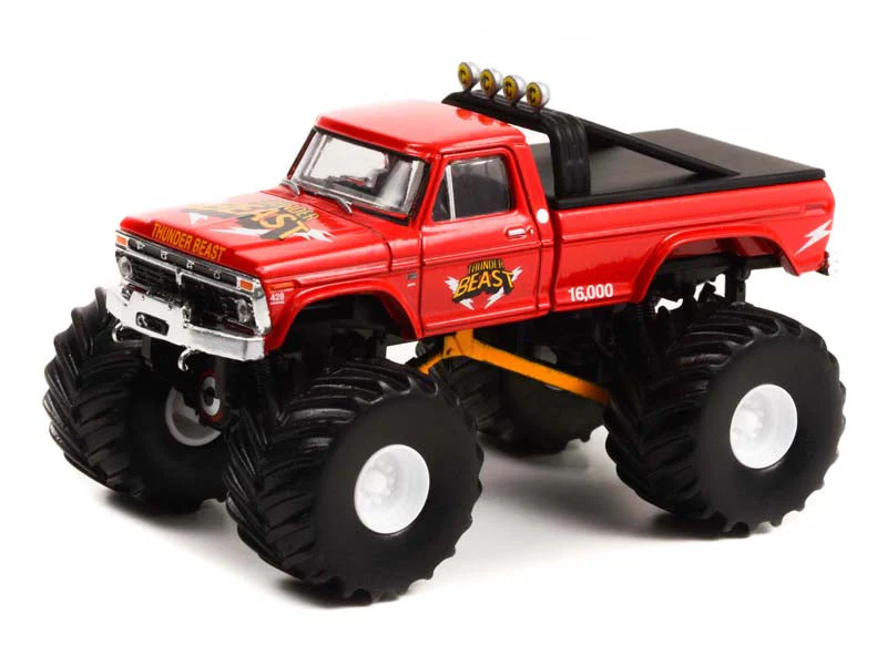 1976 Ford F-250 Monster Truck - Thunder Beast (Kings of Crunch Series 11) Diecast 1:64 Scale Model - Greenlight 49110B