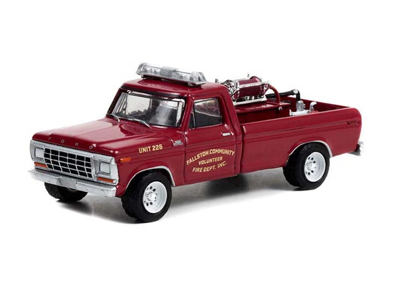 CHASE 1978 Ford F-250 Brush Truck - Fallston Community Fire Department Unit 226 (Fire & Rescue Series 3) Diecast 1:64 Scale Model - Greenlight 67030C - Image 2