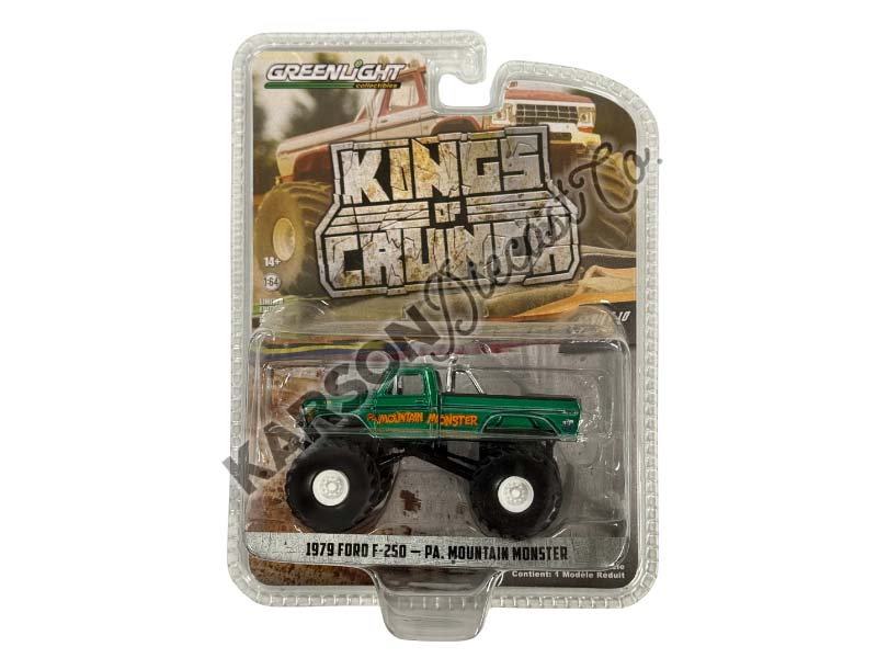 CHASE 1979 Ford F-250 Monster Truck - Pa. Mountain Monster (Kings of Crunch Series 10) Diecast 1:64 Scale Model - Greenlight 49100A