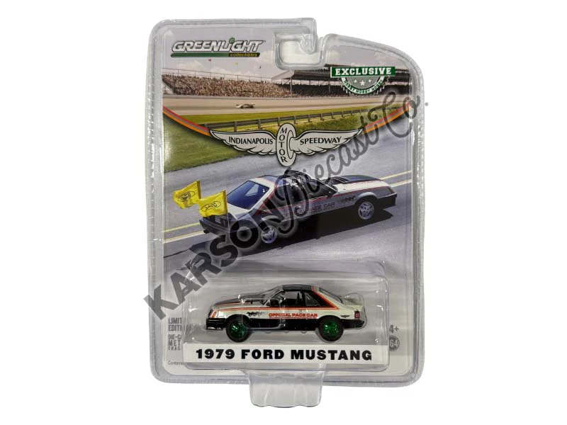 CHASE 1979 Ford Mustang 63rd Annual Indianapolis 500 Mile Race Official Pace Car Diecast 1:64 Scale Model - Greenlight 30166
