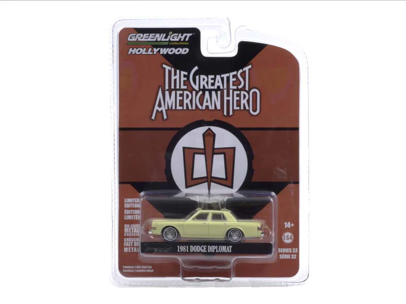 CHASE 1981 Dodge Diplomat - The Greatest American Hero (Hollywood Series 32) Diecast 1:64 Scale Model - Greenlight 44920A - Image 3
