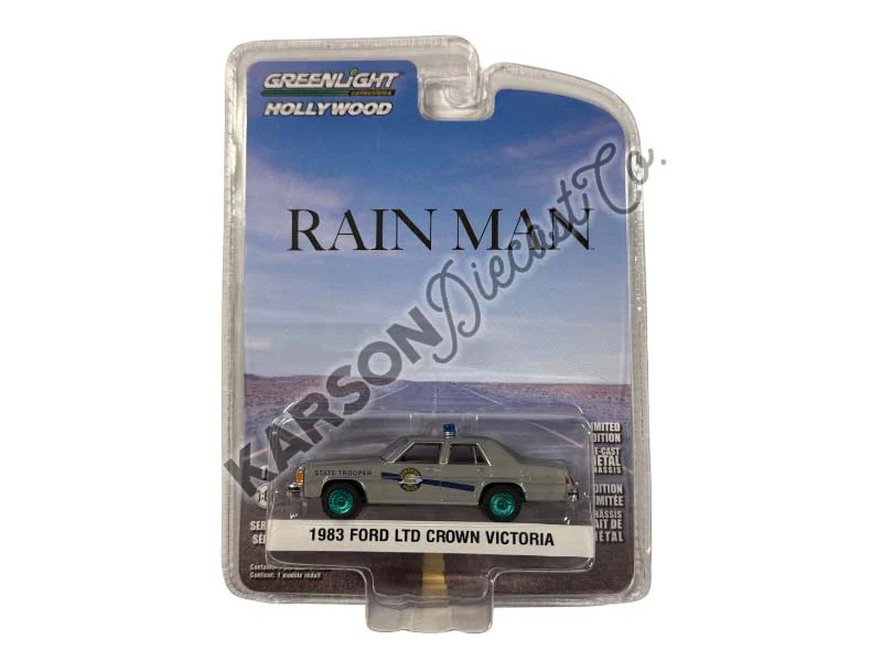 CHASE 1983 Ford LTD Crown Victoria - Kentucky State Police - Rain Man (Hollywood Series 36) Diecast 1:64 Scale Model - Greenlight 44960D