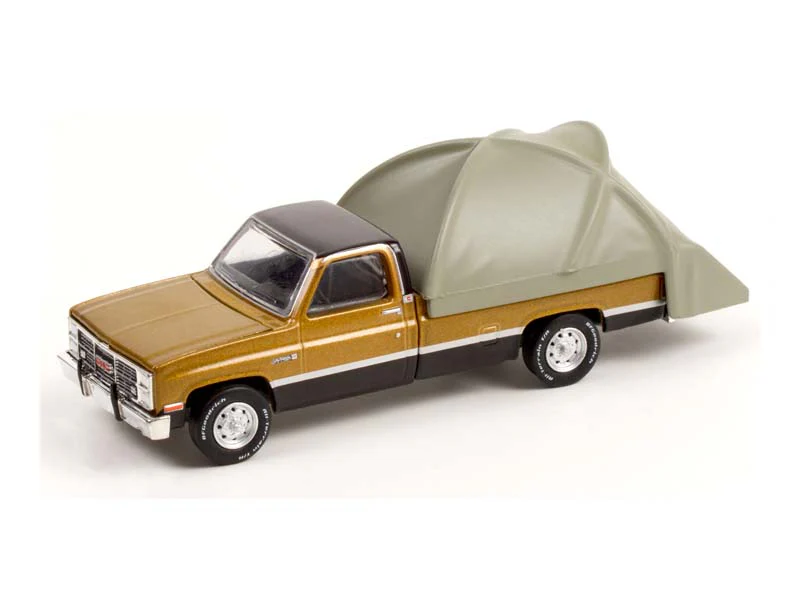 CHASE 1984 GMC Sierra Classic w/ Modern Truck Bed Tent (The Great Outdoors) Series 1 Diecast 1:64 Scale Model - Greenlight 38010C - Image 2