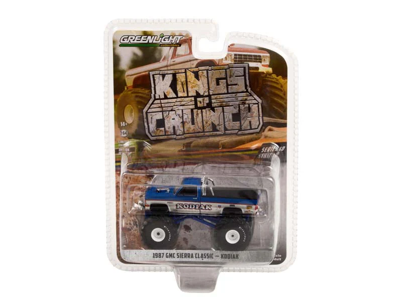 CHASE 1987 GMC Sierra Classic Monster Truck - Kodiak (Kings of Crunch Series 10) Diecast 1:64 Scale Model - Greenlight 49100E - Image 3