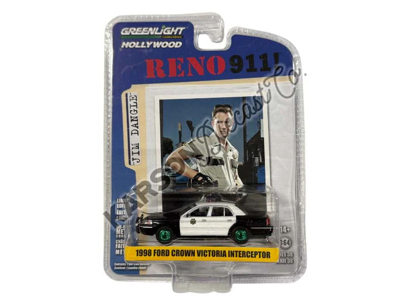 CHASE 1998 Ford Crown Victoria Police Interceptor - Reno Sheriff's Department (Hollywood Series 38) Diecast 1:64 Scale Model - Greenlight 44980B