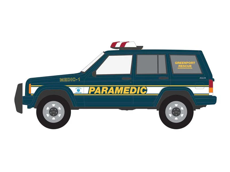 1998 Jeep Cherokee - Greenport Rescue Squad Paramedic New York (First Responders) Series 1 Diecast 1:64 Scale Model - Greenlight 67040B - Image 3