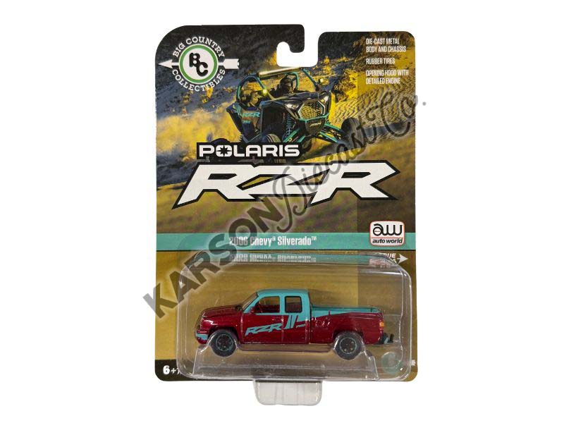 CHASE 2006 Chevrolet Silverado Extended Cab Stepside Polaris (Big Country Collection 2025) Diecast 1:64 Scale Model - Auto World AWSP203