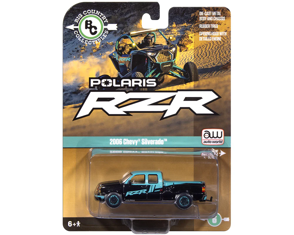 2006 Chevrolet Silverado Extended Cab Stepside Polaris (Big Country Collection 2025) Diecast 1:64 Scale Model - Auto World AWSP203 - Image 2