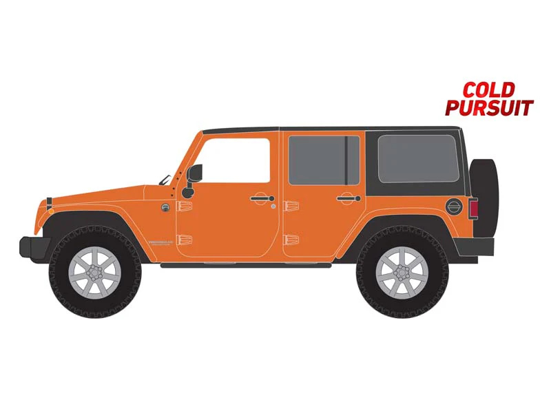 CHASE 2010 Jeep Wrangler Unlimited - Cold Pursuit 2019 (Hollywood Series 40) Diecast 1:64 Scale Model - Greenlight 62010E - Image 3