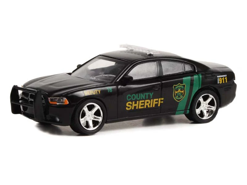 CHASE 2011 Dodge Charger Pursuit - Yellowstone County Sheriff Deputy #18 (Hollywood Series 38) Diecast 1:64 Scale Model - Greenlight 44980D - Image 2