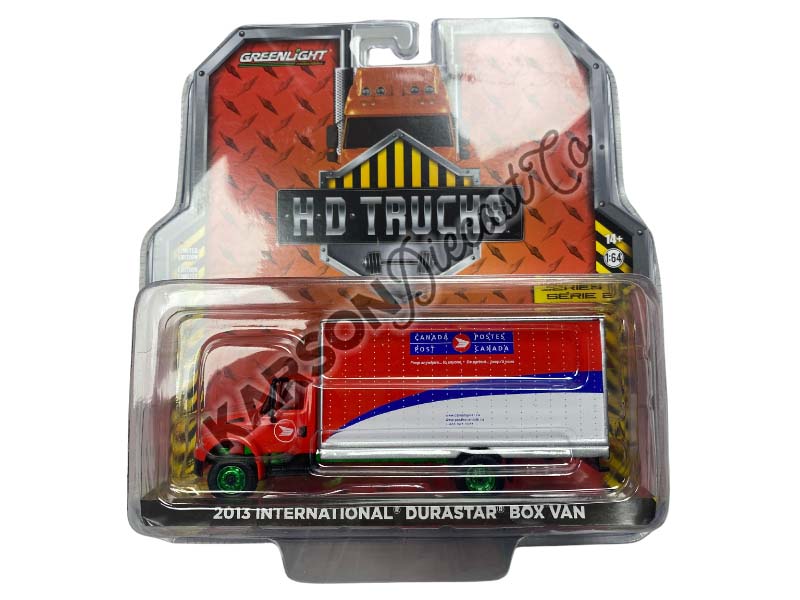 CHASE 2013 International Durastar Box Van - Canada Post (H.D. Trucks) Series 23 Diecast 1:64 Scale Model - Greenlight 33230B