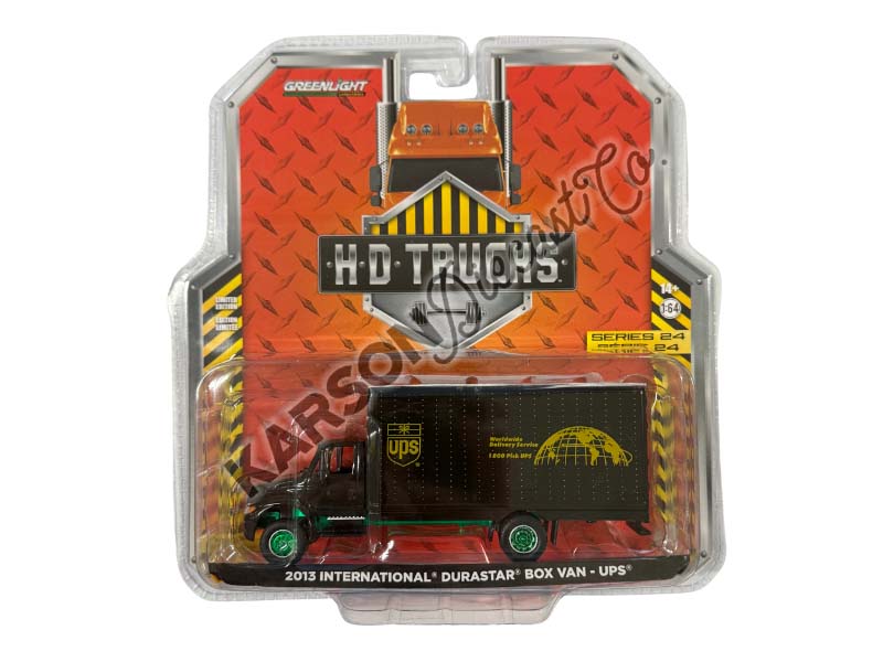CHASE 2013 International Durastar Box Van - United Parcel Service UPS (H.D. Trucks Series 24) Diecast 1:64 Scale Model - Greenlight 33240B