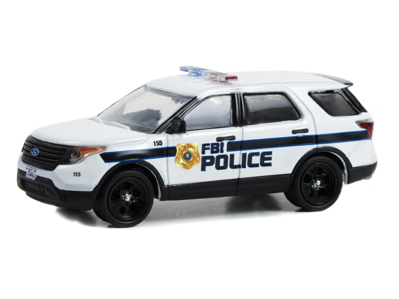 CHASE 2014 Ford Explorer Police Interceptor Utility (Hot Pursuit Special Edition) - FBI Police Diecast 1:64 Scale Model - Greenlight 43025D - Image 2