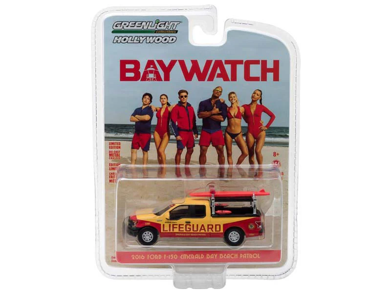 CHASE 2016 Ford F-150 Emerald Bay Beach Patrol - Baywatch (Hollywood Series 16) Diecast 1:64 Scale Model - Greenlight 44760F - Image 3