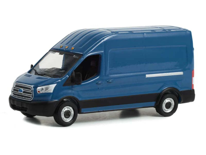 CHASE 2017 Ford Transit LWB High Roof - Dark Blue (Route Runners Series 5) Diecast 1:64 Scale Model - Greenlight 53050A - Image 2