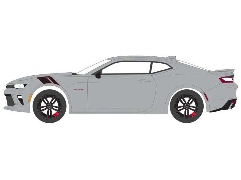 CHASE 2018 Chevrolet Camaro SS Redline Edition – Silver Ice Metallic (GreenLight Muscle Series 28) Diecast 1:64 Scale Model - Greenlight 13350E - Image 3