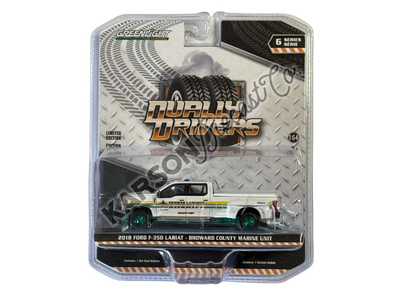 CHASE 2018 Ford F-350 Dually - Broward County, Florida Sheriff’s Office (Dually Drivers Series 6) Diecast 1:64 Model - Greenlight 46060C