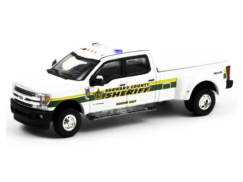 CHASE 2018 Ford F-350 Dually - Broward County, Florida Sheriff’s Office (Dually Drivers Series 6) Diecast 1:64 Model - Greenlight 46060C - Image 2