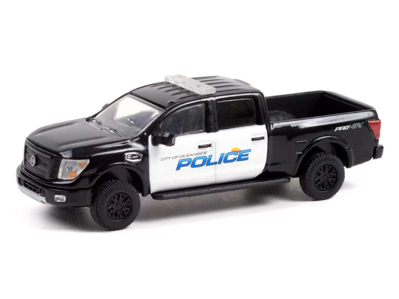CHASE 2018 Nissan Titan XD Pro-4X - City of Oceanside California Police (Hot Pursuit Series 39) Diecast 1:64 Scale Model - Greenlight 42970E - Image 2