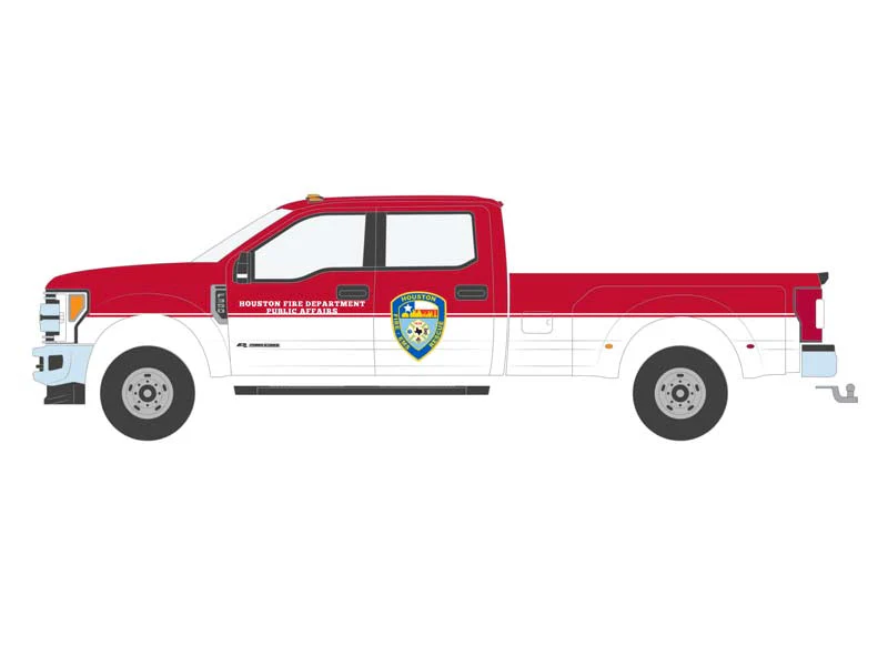 CHASE 2019 Ford F-350 Dually - Houston Fire Department Public Affairs Texas (Dually Drivers Series 11) Diecast 1:64 Scale Model - Greenlight 46110D - Image 3
