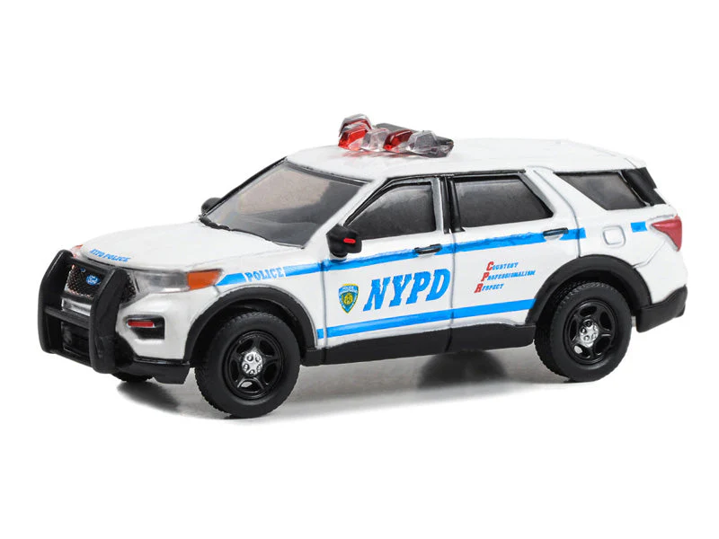 CHASE 2020 Ford Explorer Police Interceptor Utility - NYPD w/ Squad Number Decal Sheet Diecast 1:64 Scale Model - Greenlight 42776 - Image 2