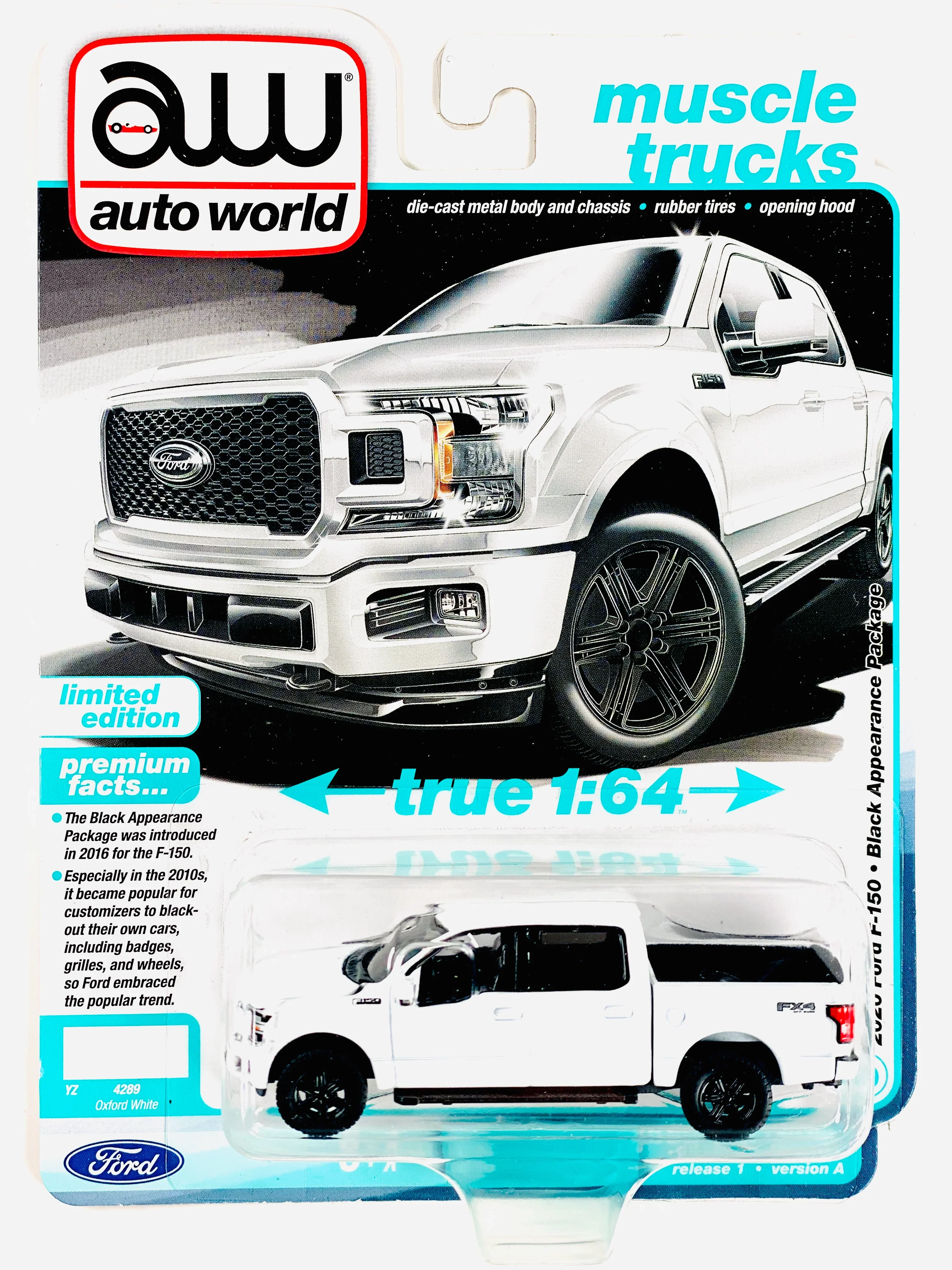 CHASE 2020 Ford F-150 FX4 Oxford White (Premium 2025 Release Version A) Diecast 1:64 Scale Model - Auto World AWSP188A - Image 4