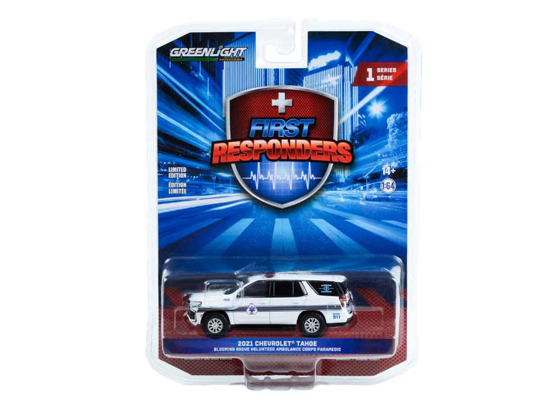 CHASE 2021 Chevrolet Tahoe - Blooming Grove Volunteer Ambulance Paramedic New York (First Responders) Series 1 Diecast 1:64 Scale Model - Greenlight 67040F - Image 3