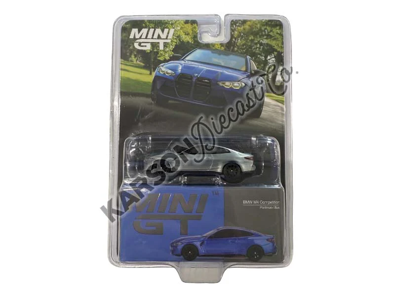 CHASE BMW M4 Competition (G82) – Portimao Blue (Mini GT) Diecast 1:64 Scale Model - TSM MGT00845